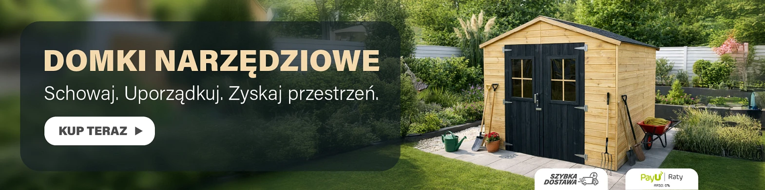 Drewniane narzędziownie, domki na narzędzia - poznaj rozwiązania dla Twojego ogrodu!